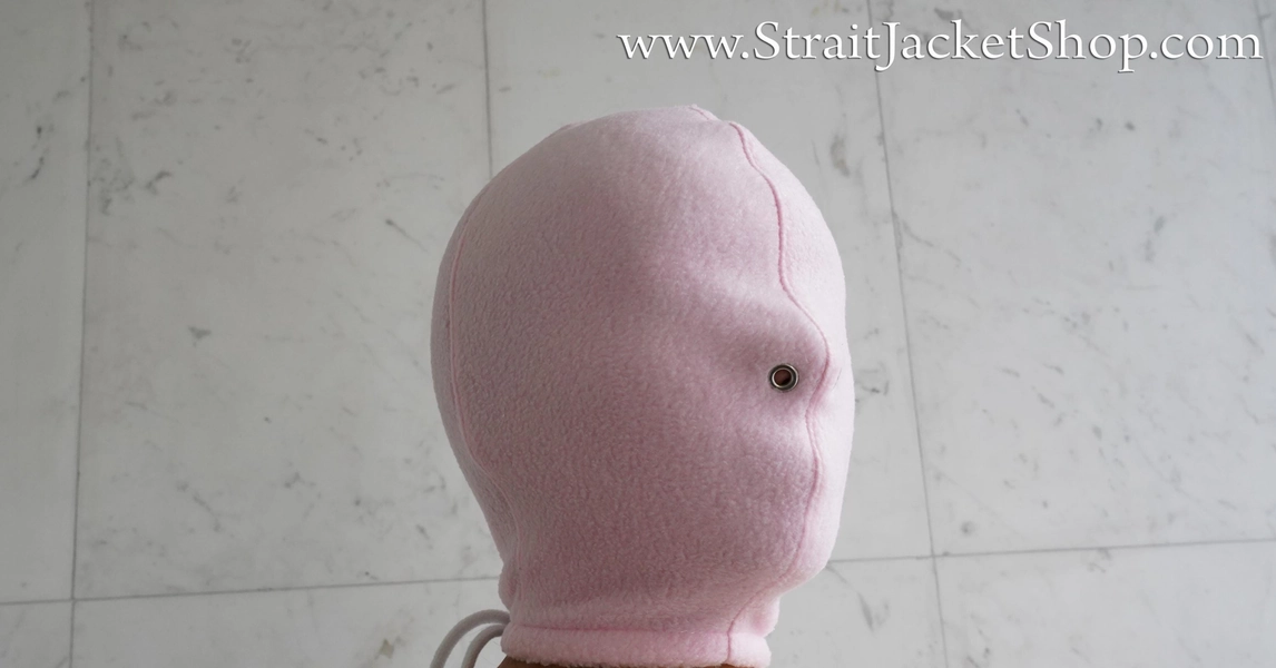 Pink Timeout Mask - Blindfold Baby Pink / ABDL / Restraining Face Hood / Laced