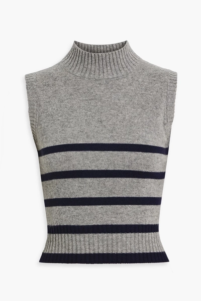 Striped cashmere vest - gray - XS