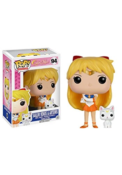 Funko POP Anime: Sailor Moon - Sailor Venus with Artemis Action Figure