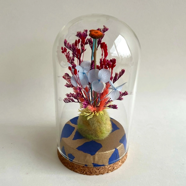 Poetic flower globe, miniature garden under glass / Microcosm 376