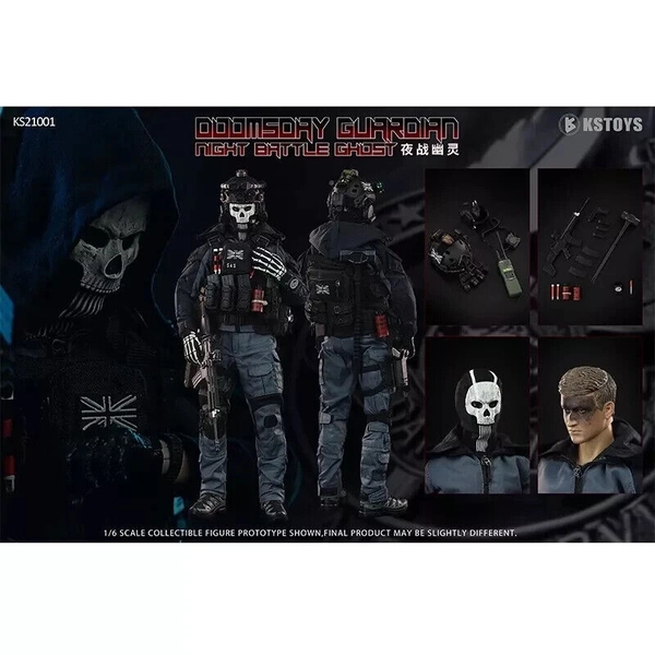 New KSTOYS KS21001 SAS Doomsday Guardian Night Battle Ghost 1/6 Figure in Stock