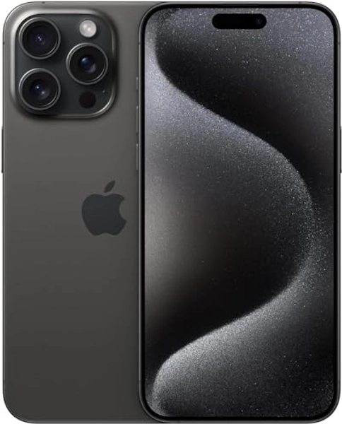 Apple iPhone 15 Pro Max, 512GB, Black Titanium - Unlocked (Renewed)