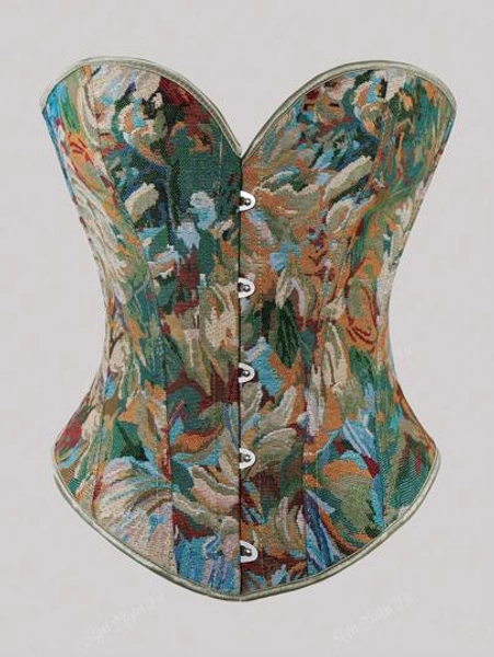 Fashion Women's Strapless Tops Elegant European And American Lace Up Sexy Corsets Slim Fit Streetwear Top