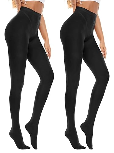 Century Star Womens Tights 80D Semi Opaque Pantyhose Soft Elastic Leggings Tummy Control Stockings Footed Dance Tights