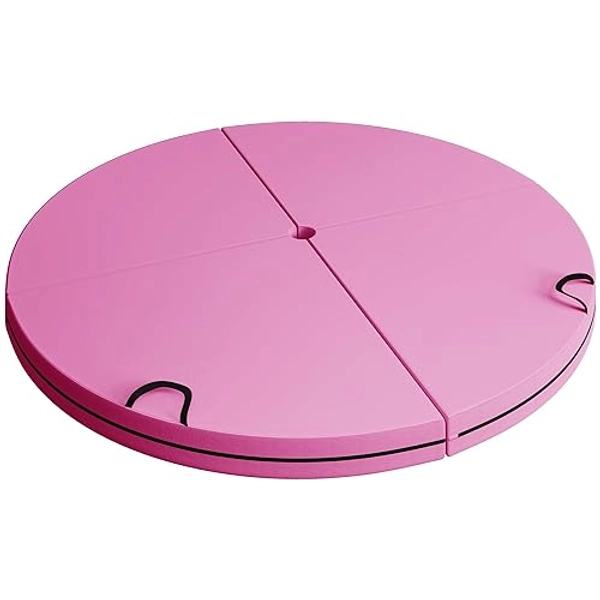 Soozier Pole Dance Crash Mat, 5ft Wide Foldable Pole Padding Crash Pad with Carrying Handles and 3.5" Thick EPE Foam for Dance Training and Exercise