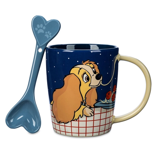 Lady and the Tramp Mug with Spoon Set – 70th Anniversary | Disney Store