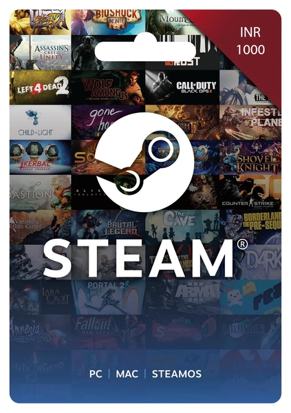 Steam Wallet INR 1000 (USD 11.63)