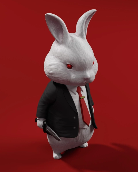Hitman bunny toys / STL FILE for 3D printing