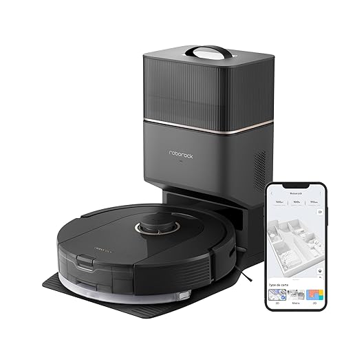 roborock Q5 Pro+ Staubsauger Roboter mit Absaugstation, DuoRoller-Bürste, 5500Pa Saugkraft, 2,5L Staubbeutel, 180mL Wassertank, Wischroboter PreciSense-LiDAR-Navigation App/Alexa, Schwarz - Q5 Pro+