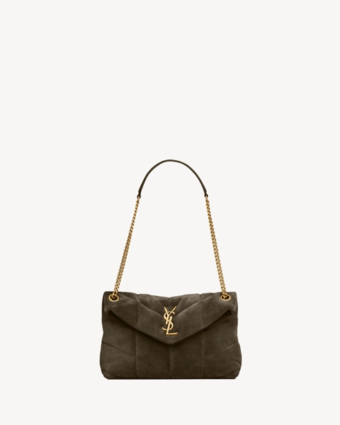 YSL PUFFER small bag in suede