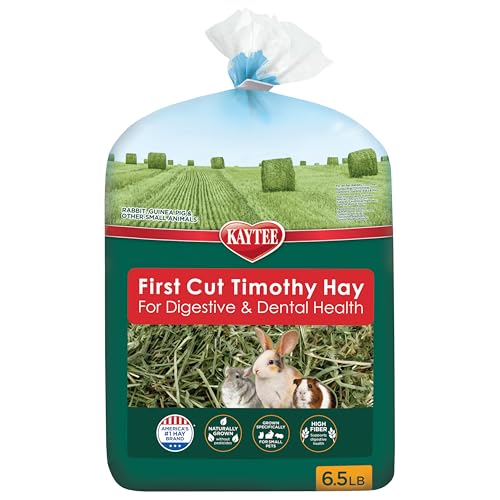 Kaytee 1st Cut Hearty and Crunchy Timothy Hay for Pet Guinea Pigs, Rabbits & Other Small Animals, 6.5 Pound - 1st Cut Hay