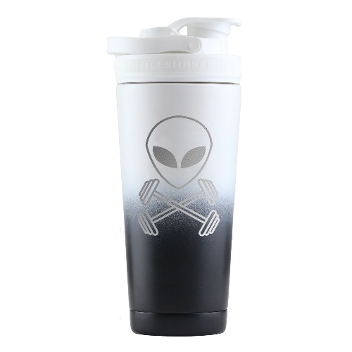 Anabolic Aliens Custom 26oz Ice Shaker - Black White Ombre - Black White Ombre