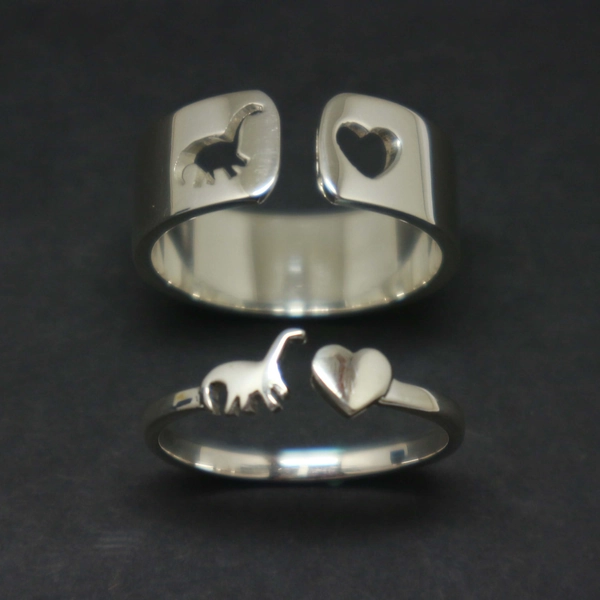 Dinosaur Heart Promise Ring