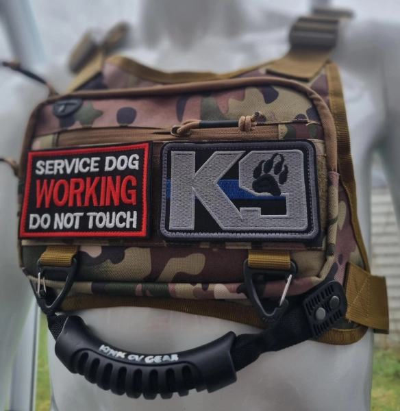 Service Dog Tactical Handles Chest Bag +10 Badges K9 Puppy Harness Vest pockets Grab handle Puppy Play Handler Gay Belt Braces Pulling Gear