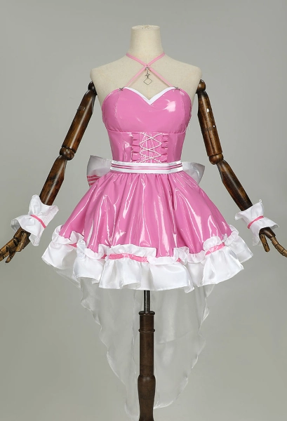 Goddess of Victory: Nikke Dorothy Cosplay Costume Kawaii Pink Dress Set with Sleeves