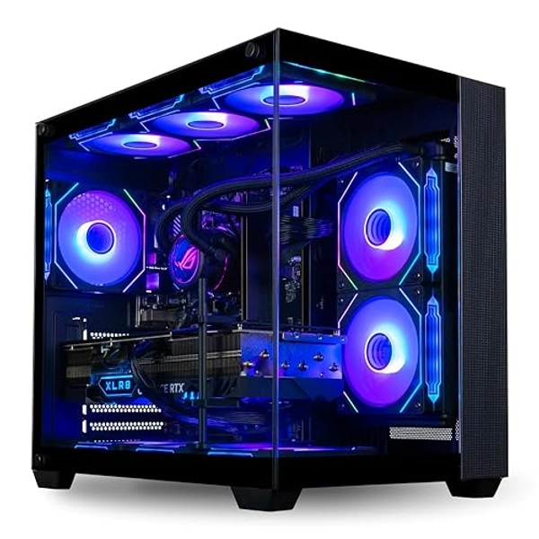 Panorama XL RTX 5090 Gaming Desktop PC - AMD Ryzen 9 9950X3D, 64GB DDR5 5600 RAM, 2TB NVMe Gen4 SSD, WiFi 6E + BT 5.4, HDMI, RJ45, Windows 11 Pro - Best 2025 RGB Prebuilt Tower Computer for Gamers