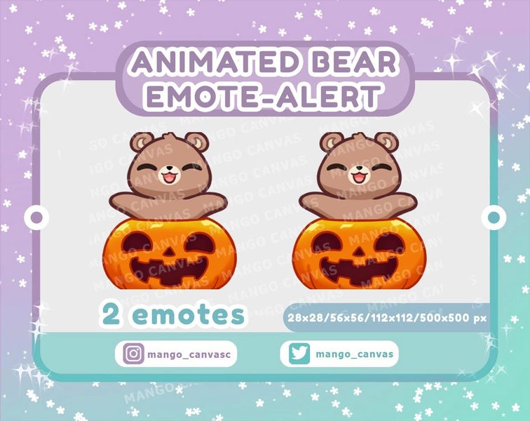 Animated Bear Pumpkin Emote