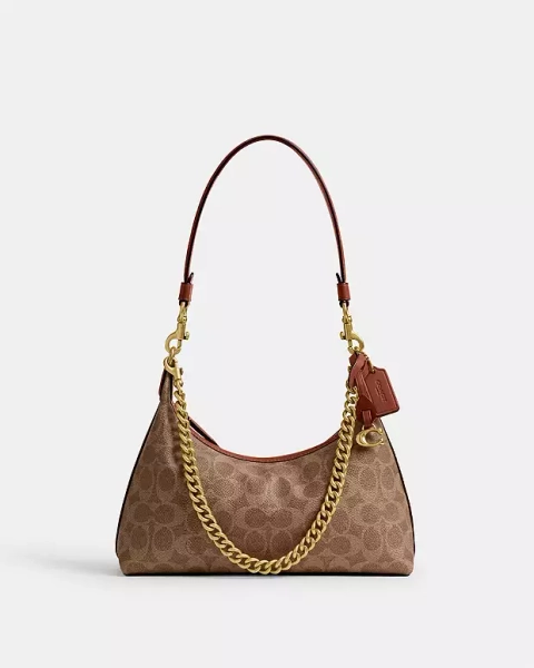 B4/Tan Caramel Juliet Shoulder Bag 25 In Signature Canvas