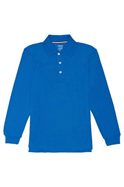 French Toast Pique Polo School Uniform Shirt with Long Sleeves for Boys and Girls