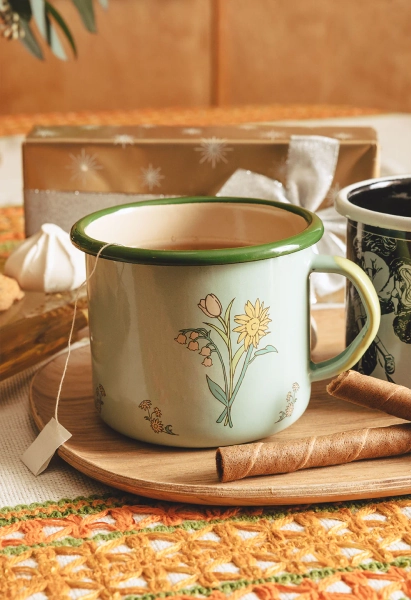 A HOME FOR FLOWERS Enamel Mug