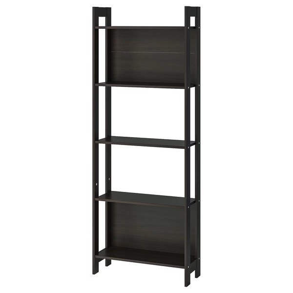 LAIVA Bookcase - black-brown 24 3/8x65 "