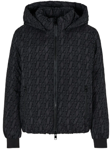 Kapuzenjacke mit Jacquardmuster | S