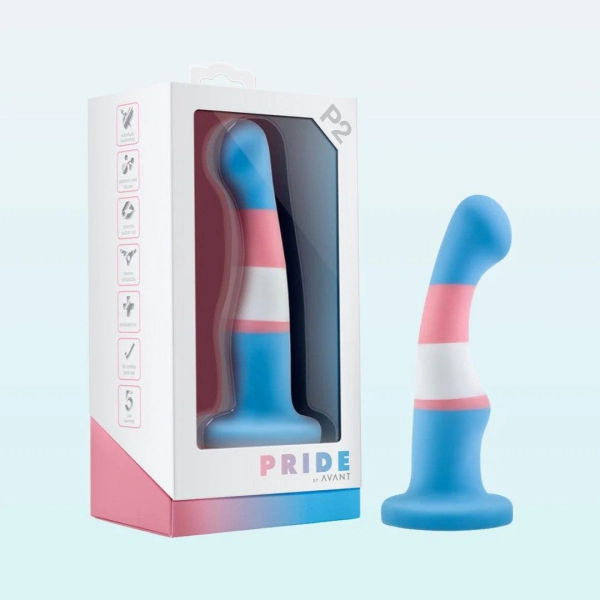 Blush Avant P2 Silicone Pride True Blue Silicone Dildo