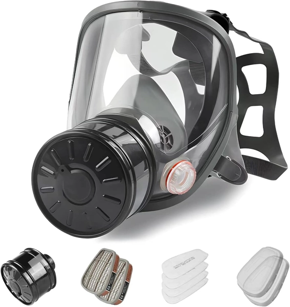 Full Face Gas Mask, Gas Masks Survival Nuclear and Chemical with 40Mm Activated