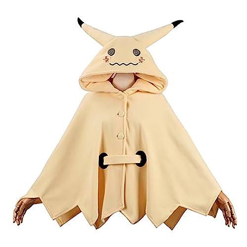 Eysetiacos Women's Anime Lovely Yellow Ghost Cloak Halloween Cosplay Costume - L