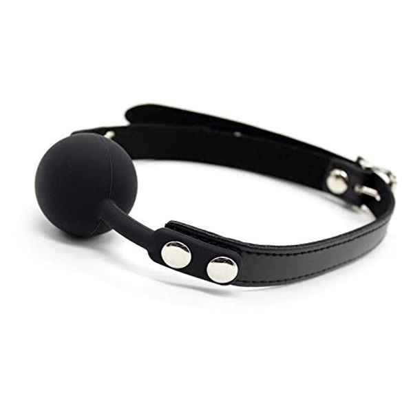 Ball Gag Black Silicone Large - 2 inch by HappyNHealthy
