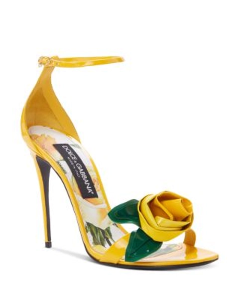 Women's Rosette High Heel Ankle Strap Sandals 