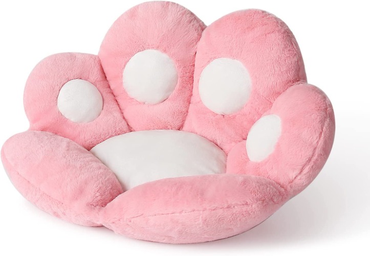 Ditucu Cat Paw Cushion Comfy Kawaii Chair Cushion 27.5 x 23.6 inch Bear Paw Lazy Sofa Office Floor Pillow Cute Plush Seat Pad for Gaming Chair for Bedroom Decor Pink - 3-pink Small (Pack of 1)
