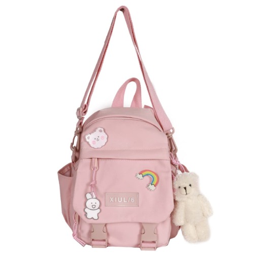 Cute Mini Backpacks with Accessories Aesthetic Mini Backpack for Teens Kawaii Small Backpack (Pink,With-Accessories) - With-Accessories Pink