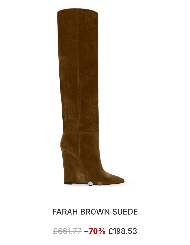 FARAH BROWN SUEDE | 37 / 120mm/4,8 in