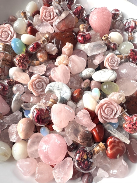 Goddess Aphrodite Scoop Self-Love Crystal Confetti Valentines Day Mystery Scoop Crystal Dip Pink Mix