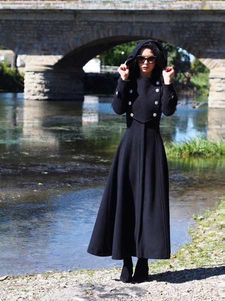 Long Wool coat women for women,Extravagant Long cashmere coat,women wool coat,black wool coat,Winter wool coat,plus size wool coat,maxi coat