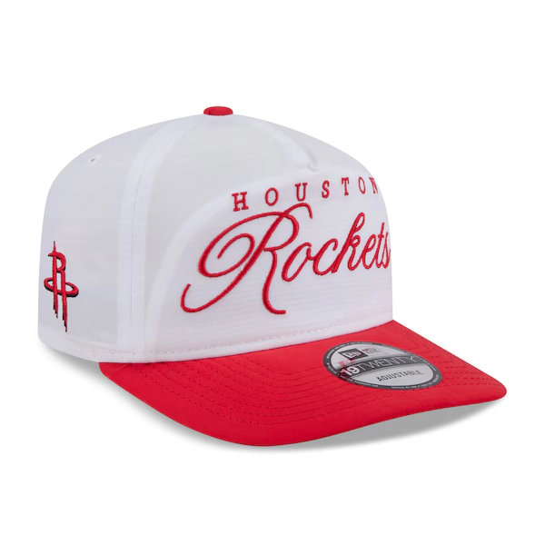 Men's New Era White/Red Houston Rockets 2025 NBA Draft On-Stage Nylon 19TWENTY Adjustable Hat