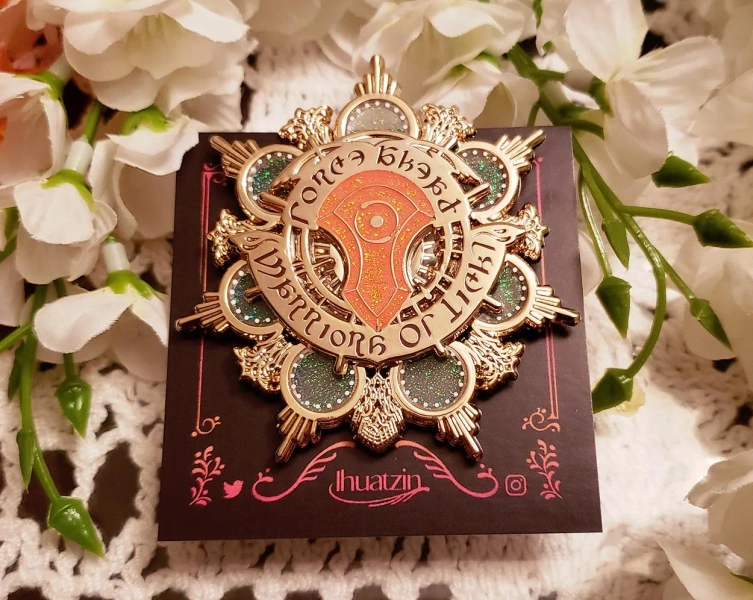 FFXIV Azem Summoning Sigil Gold Spinning Enamel Pin