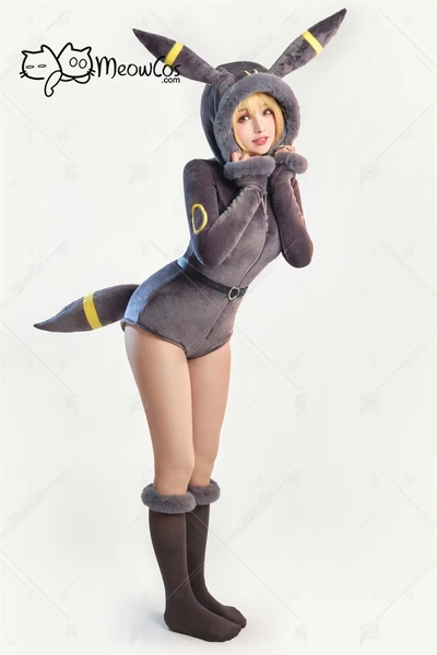 Meowcos PM Derivative Cosplay Costume Moonlight Anime Derivative Furry Hoodie Deep V Romper Bodysuit Socks with Belt and Tail - AliExpress 200000532
