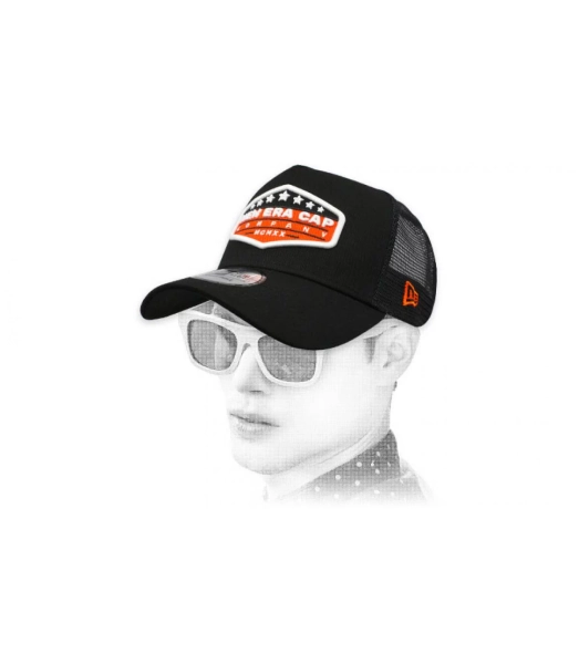 New Era Star Patch Trucker Cap - Black