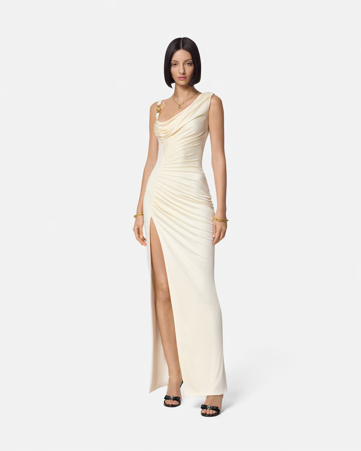 Medusa '95 Draped Gown WHITE | Versace