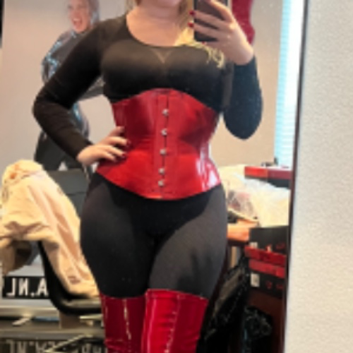 Latex Corset Red