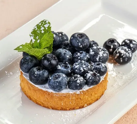 A piece of blueberry tart 
