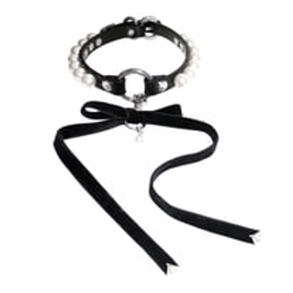 Pearl Choker in Black