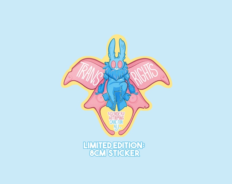 Mothman says Trans Rights Sticker