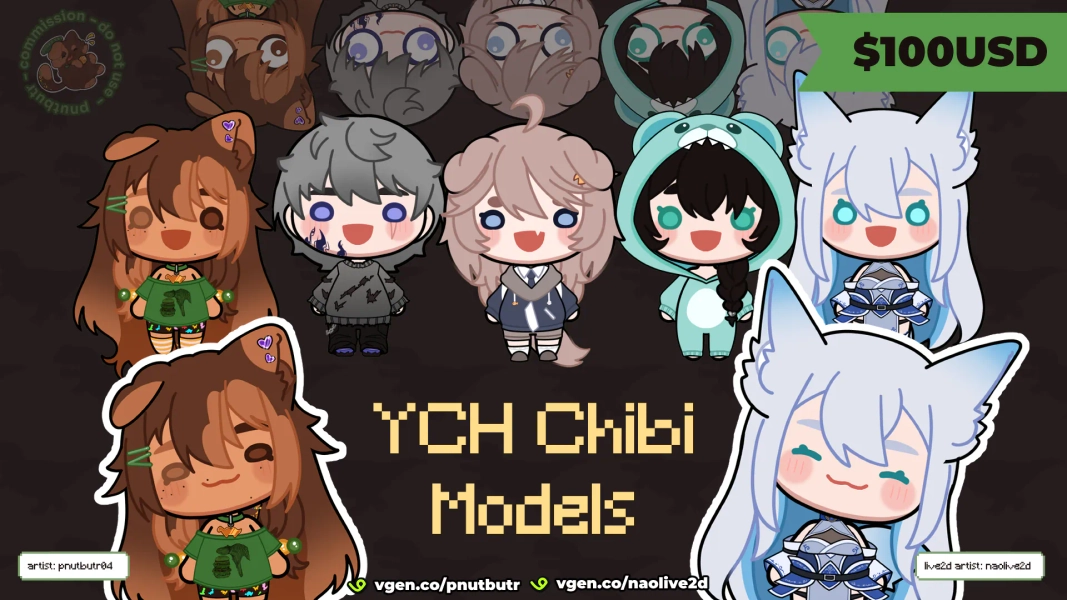 YCH Chibi Model ! ART ONLY by miniature (@pnutbutr)