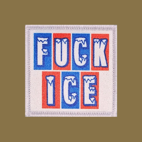 F ICE Morale Patch Velcro Hook and Loop 2x2 Inches