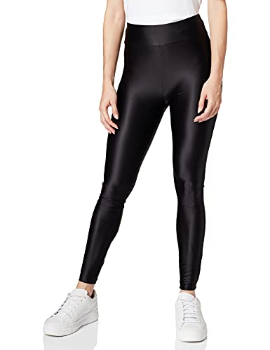 Urban Classics Women's Ladies Highwaist Shiny Metalic Leggings Trouser - L - Black