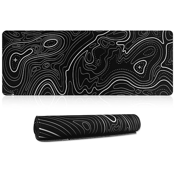 HoYiXi Tapis de Souris,Texturée Résistant à Usure Lavable,Tapis de Souris antidérapant,Convient pour Les Jeux, la Maison et Le Bureau, XXL Mouse Mat 800 x 300 x 3MM,Noir