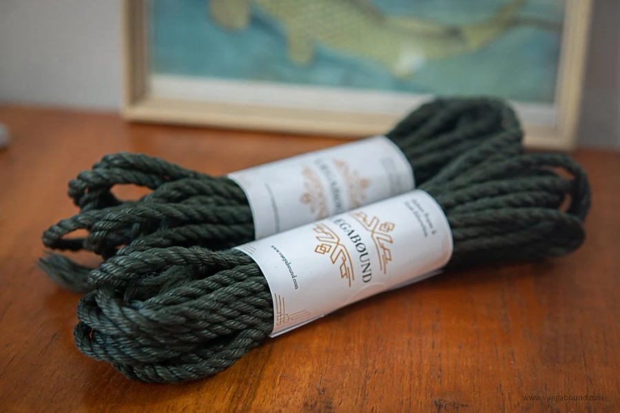 FOREST GREEN ø 6mm Jute Seil Sets in Premiumqualität für Kinbaku / Shibari / Bondage in 8m und 10m Länge, gefärbt